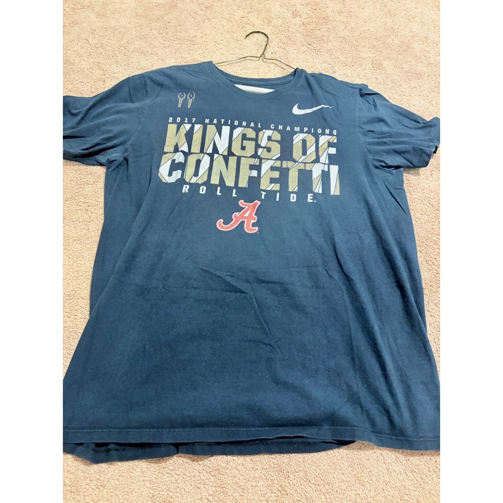 Nike Alabama Crimson Tide 2017 National Champions Kings of Confetti T-Shirt L